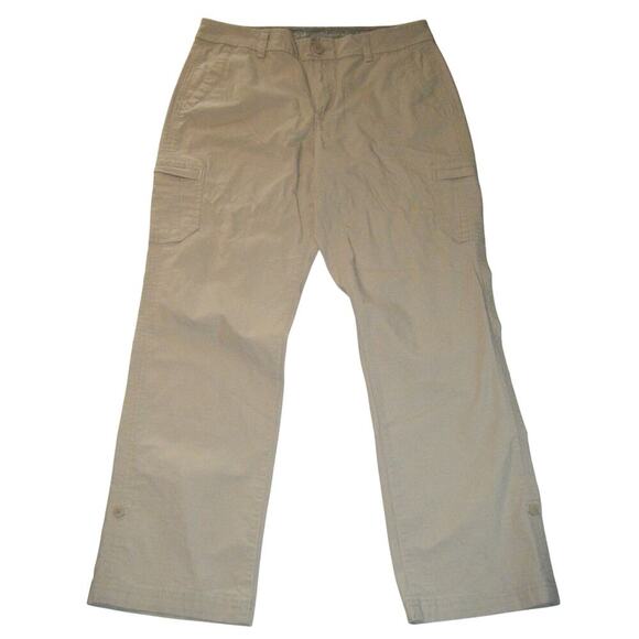 Eddie Bauer Slight Curvy Crop Leg Size T8 Khaki's Cargo Women's Pants - Picture 1 of 6